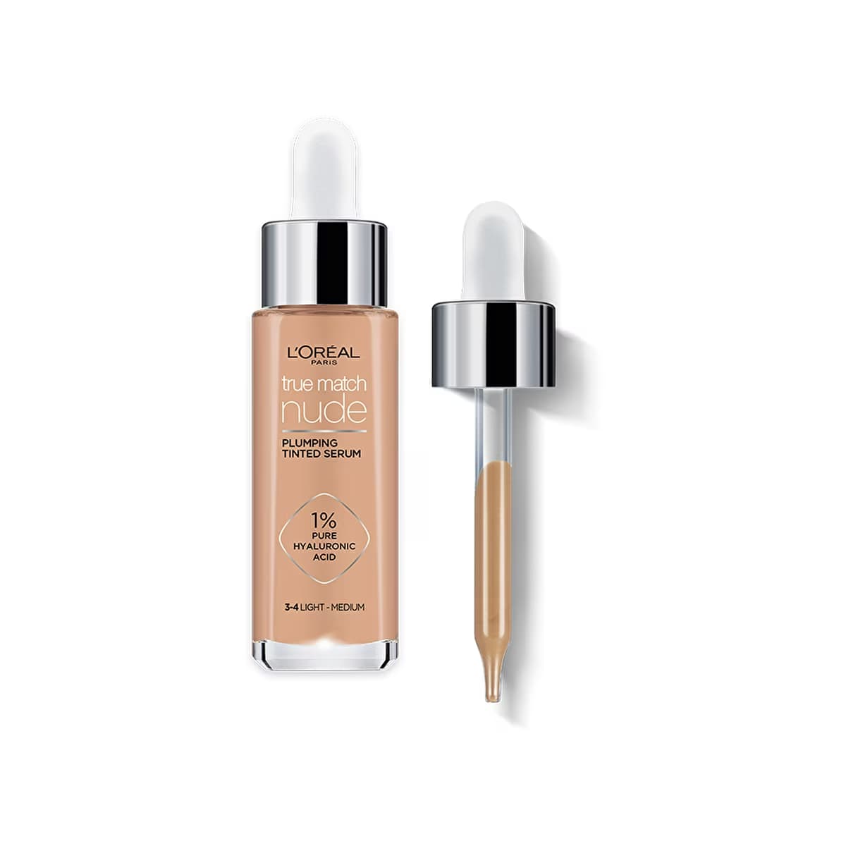 Loreal Paris True Match Nude Fondöten Serum 3-4 Light Medium - Gratis