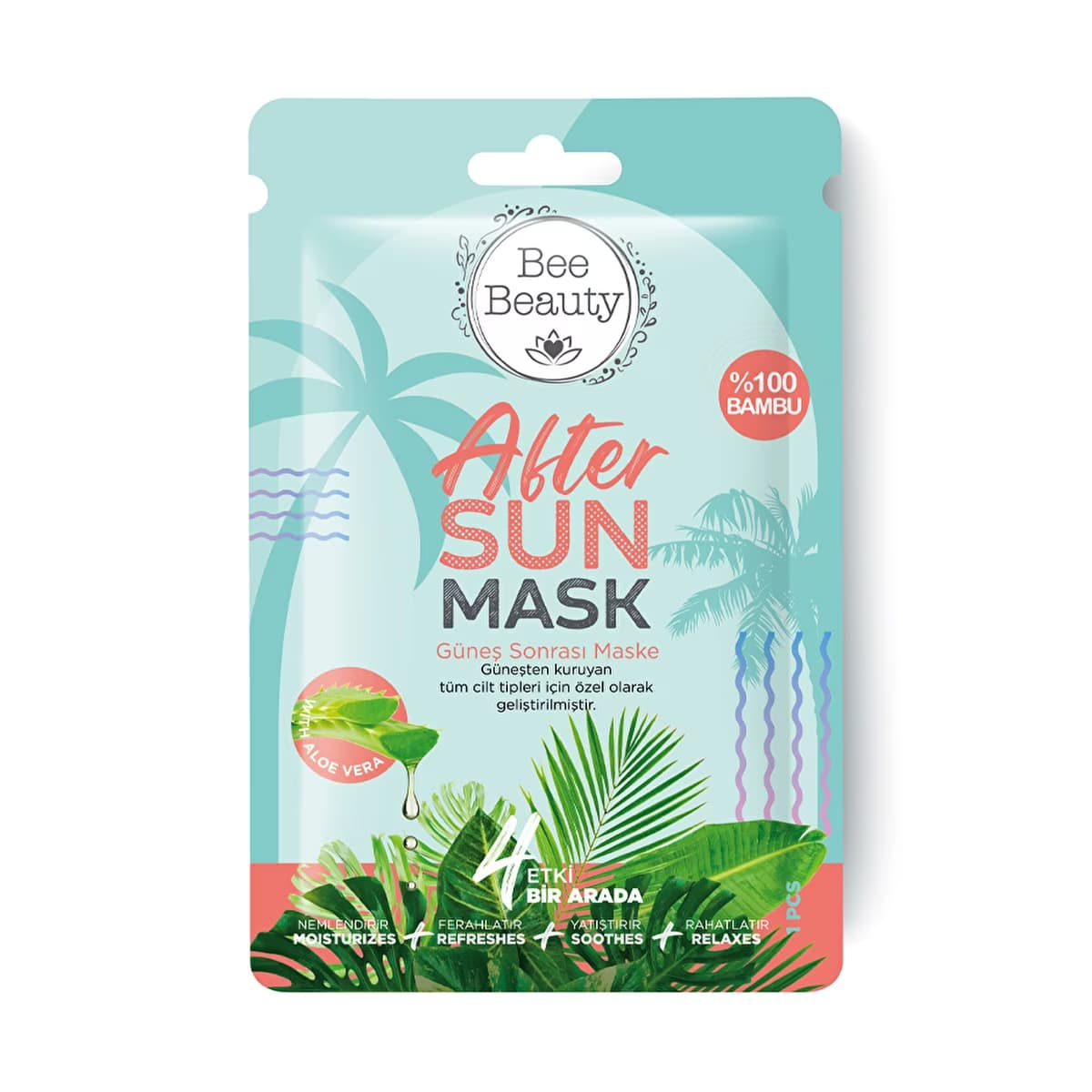 Bee Beauty Güneş Sonrası Aloe Veralı Kağıt Maske 25 ml - Gratis