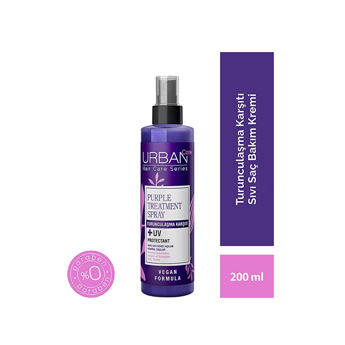 Urban Care Turunculaşma Karşıtı Mor Çift Fazlı Sıvı Saç Bakım Kremi 200 ml - Gratis