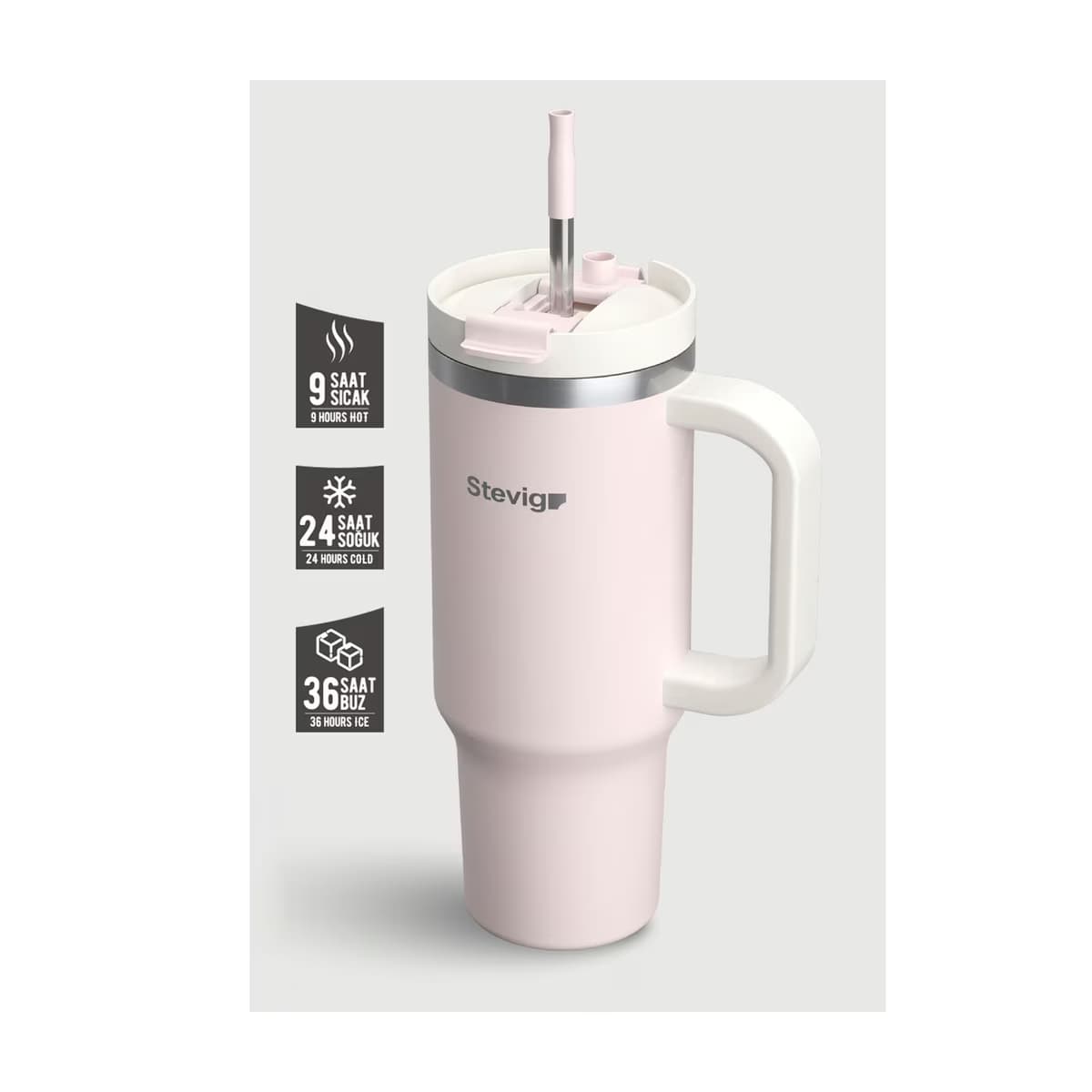 Stevig 2 Moods Termos 900 ml ST-241 Petal Pink - Gratis