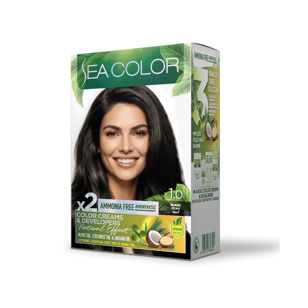 Sea Color Amonyaksız Saç Boyası 1.0 Siyah - Gratis