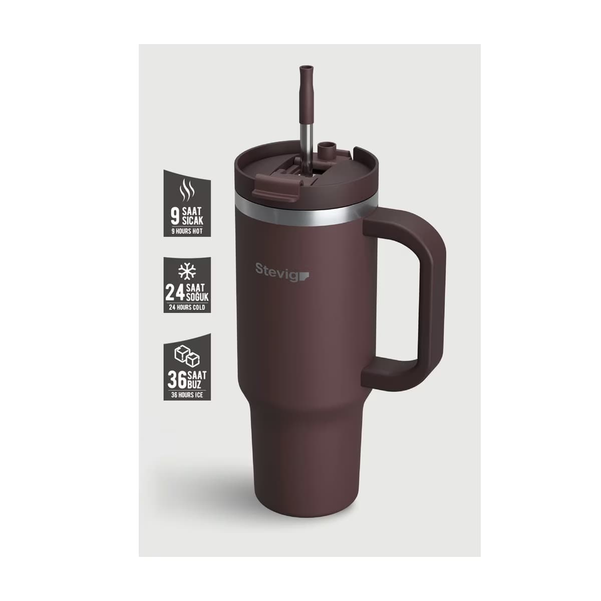 Stevig 2 Moods Termos 900 ml ST-238 Chocolate Plum - Gratis