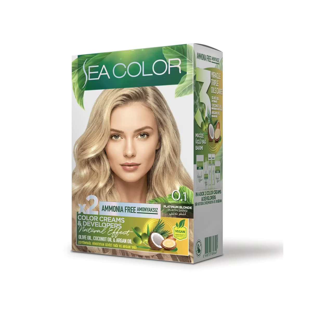 Sea Color Amonyaksız Saç Boyası 0.1 Platin Sarısı - Gratis
