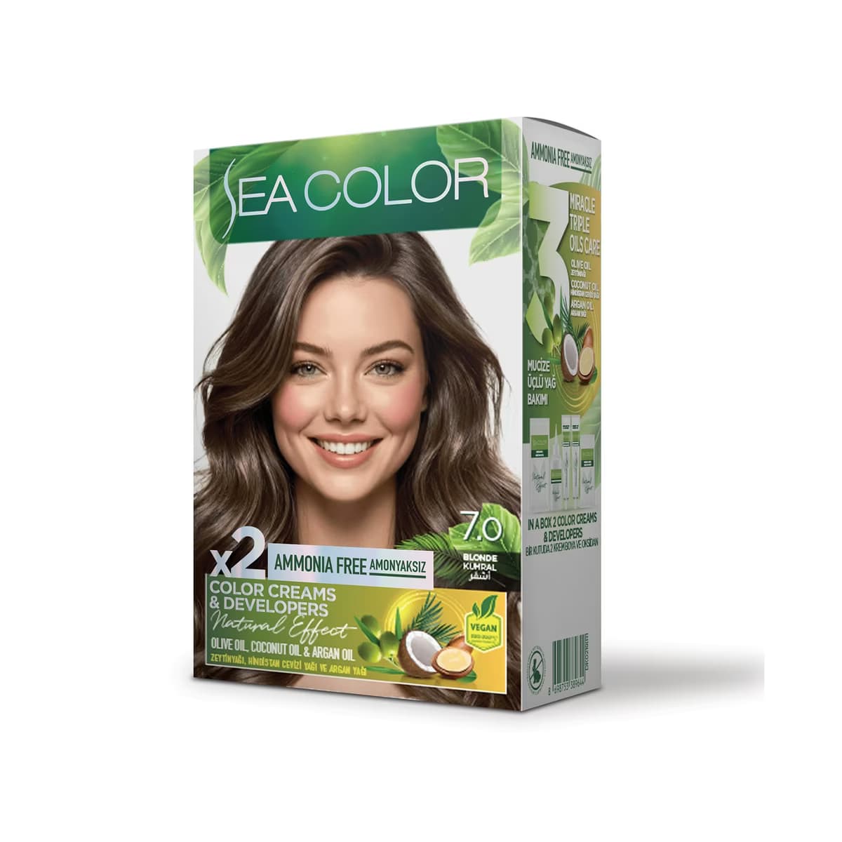 Sea Color Amonyaksız Saç Boyası 7.0 Kumral - Gratis