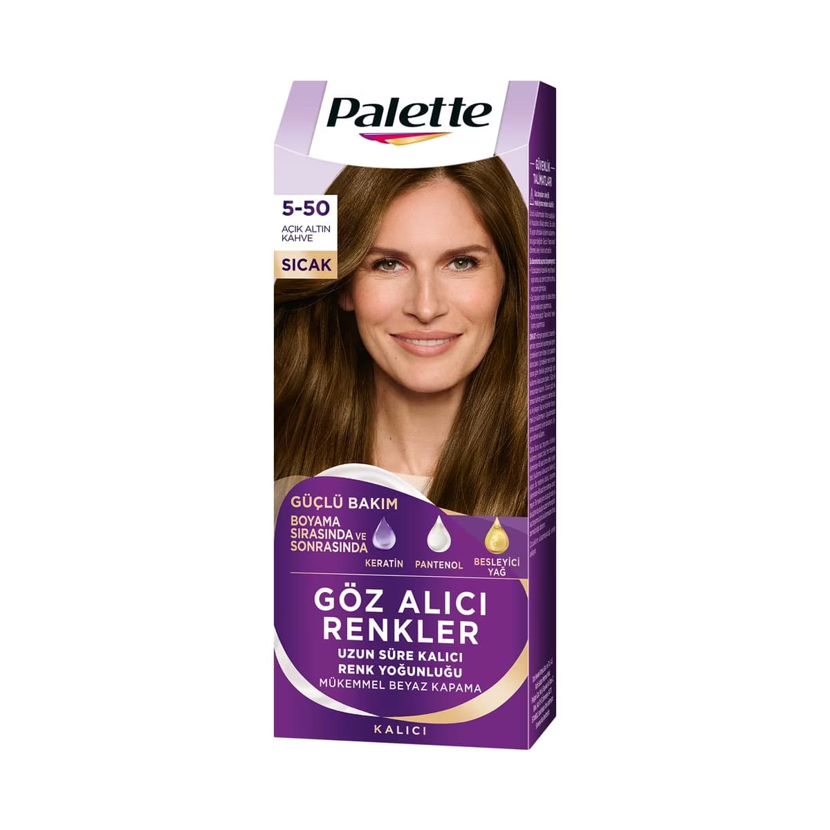 Palette Göz Alıcı Renkler Saç Boyası 5-50 Açık Altın Kahve - Gratis