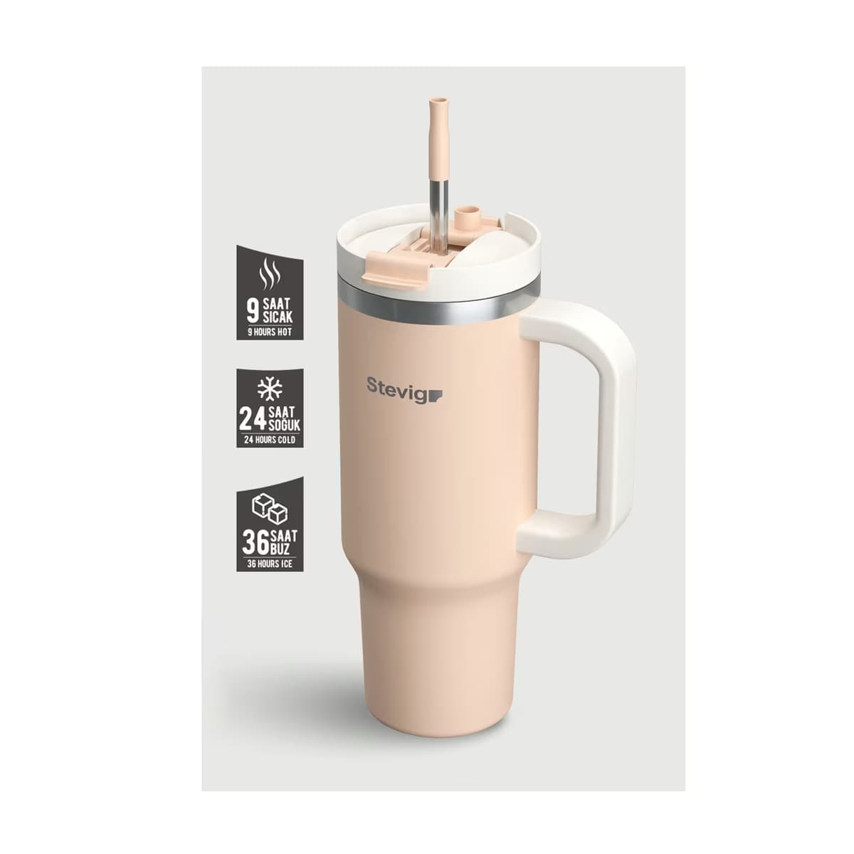 Stevig 2 Moods Termos 900 ml ST-239 Bisque - Gratis