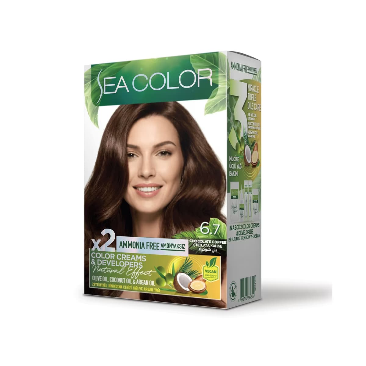 Sea Color Amonyaksız Saç Boyası 6.7 Çikolata Kahve - Gratis