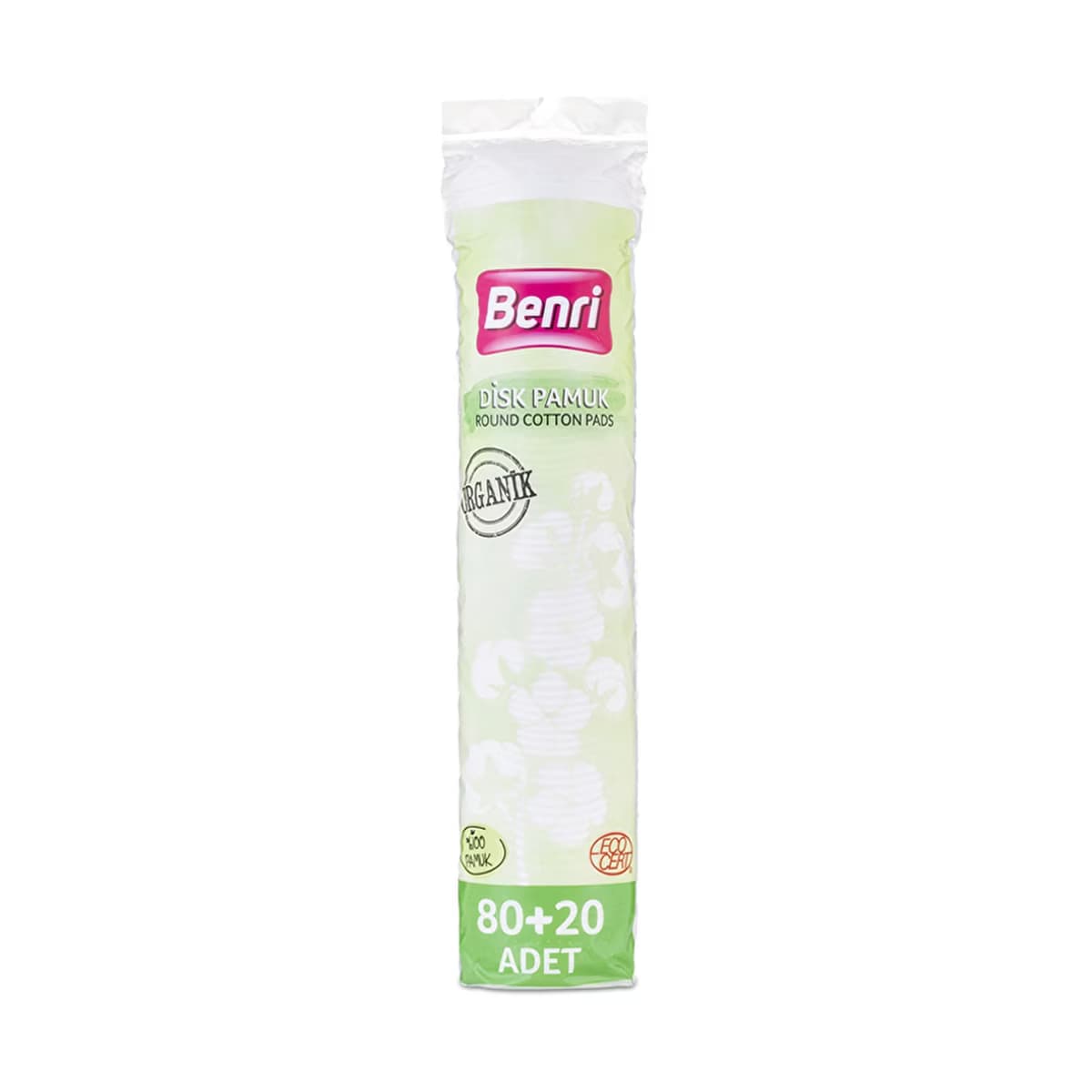 Benri Organik Makyaj Temizleme Pamuğu 80+20 Adet - Gratis