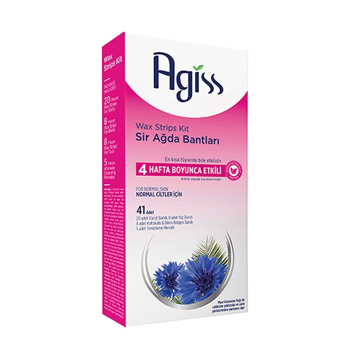 Agiss Sir Ağda Bantları Vücut, Koltuk Altı, Bikini ve Yüz Bölgesi 41'li (Normal Ciltler İçin) - Gratis