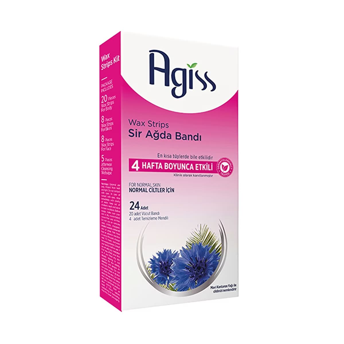 Agiss Sir Ağda Bantları Bacak & Vücut Bölgesi 24'lü (Normal Ciltler İçin) - Gratis