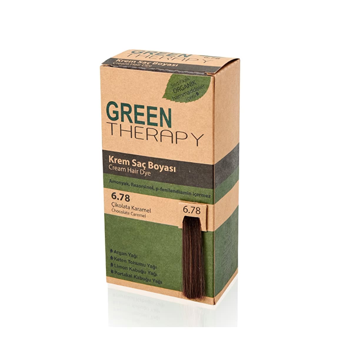 Green Therapy Krem Saç Boyası 6.78 Çikolata Karamel - Gratis