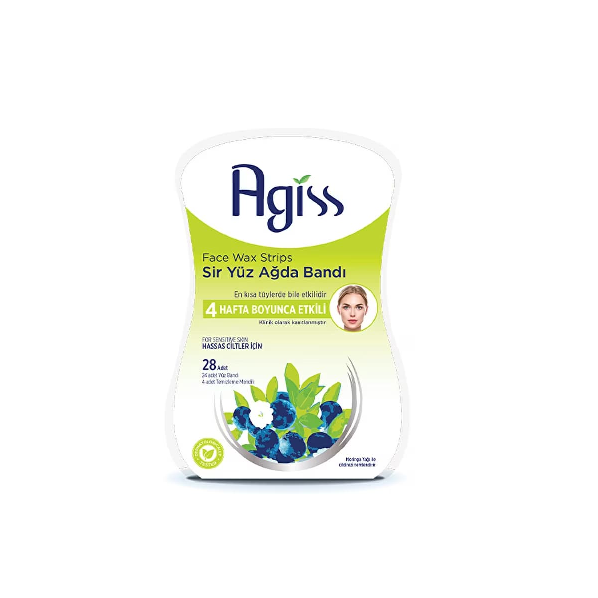 Agiss Sirli Yüz Ağda Bantları 28'li (Hassas Ciltler İçin) - Gratis