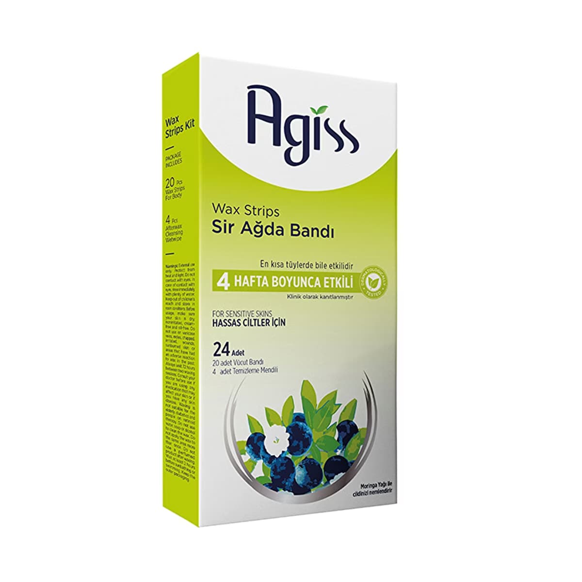 Agiss Sir Ağda Bantları Bacak & Vücut Bölgesi 24'lü (Hassas Ciltler İçin) - Gratis