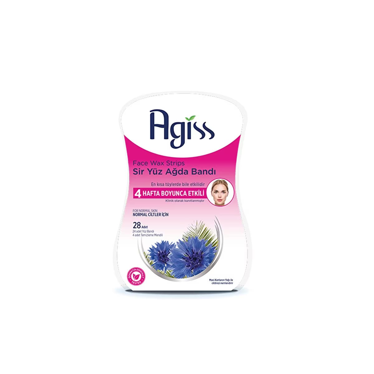 Agiss Sirli Yüz Ağda Bantları 28'li (Normal Ciltler İçin) - Gratis