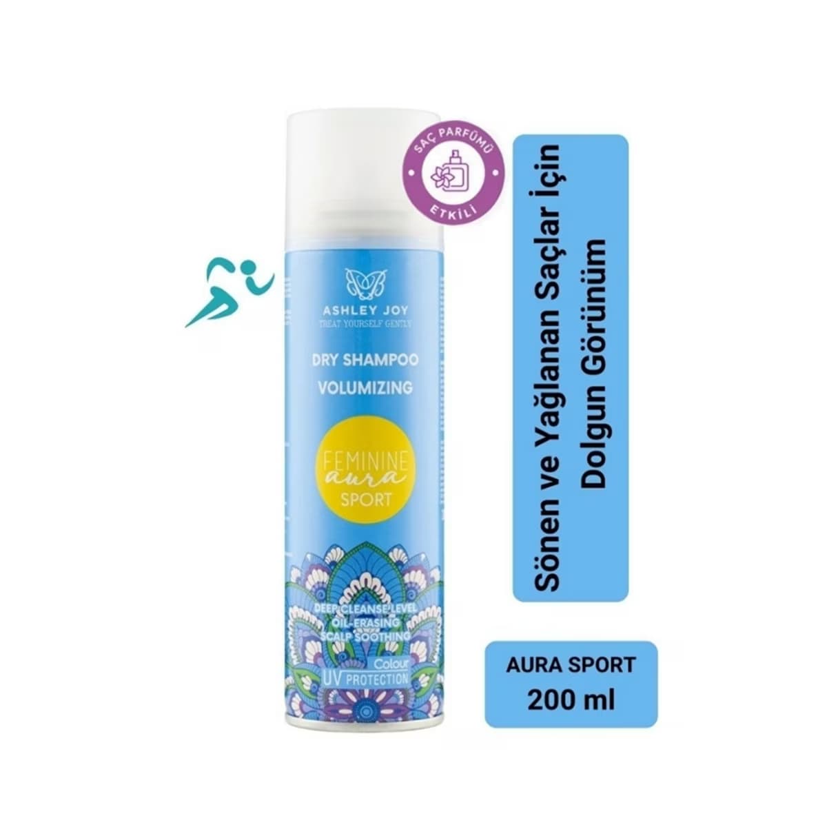 Ashley Joy Feminine Aura Sport Saç Parfümü Etkili Kuru Şampuan 200 ml - Gratis