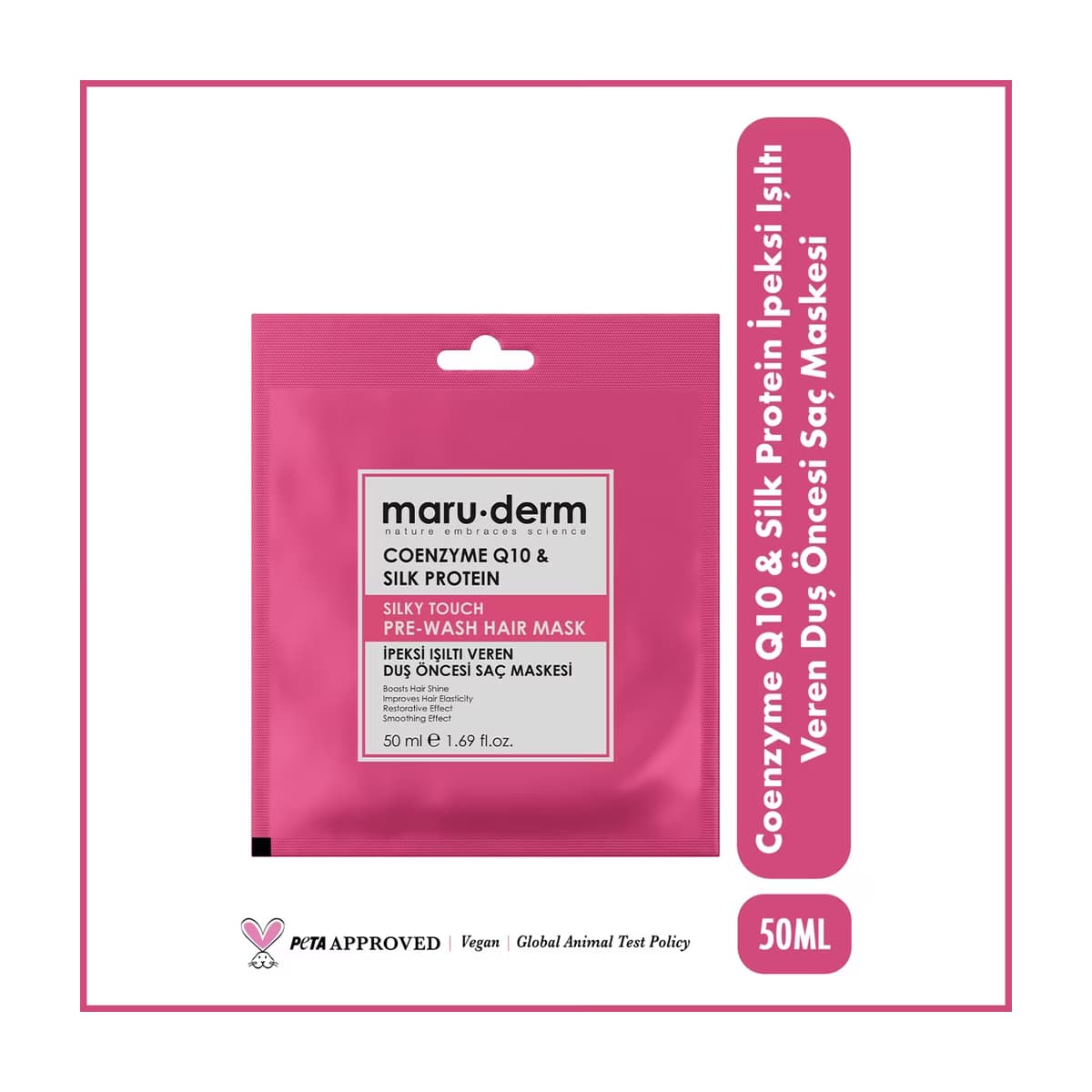 Maruderm Coenzyme Q10 & Silk Protein İpeksi Işıltı Veren Duş Öncesi Saç Maskesi 50 ml - Gratis