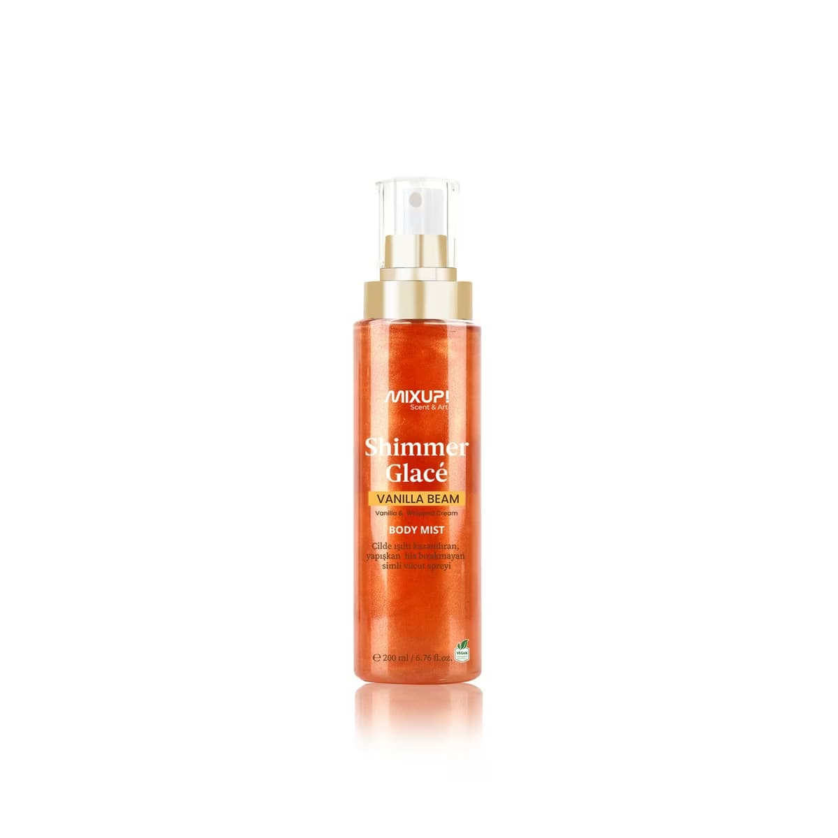 Mixup! Shimmer Glace Vanilla Beam Simli Kadın Vücut Spreyi 200 ml - Gratis