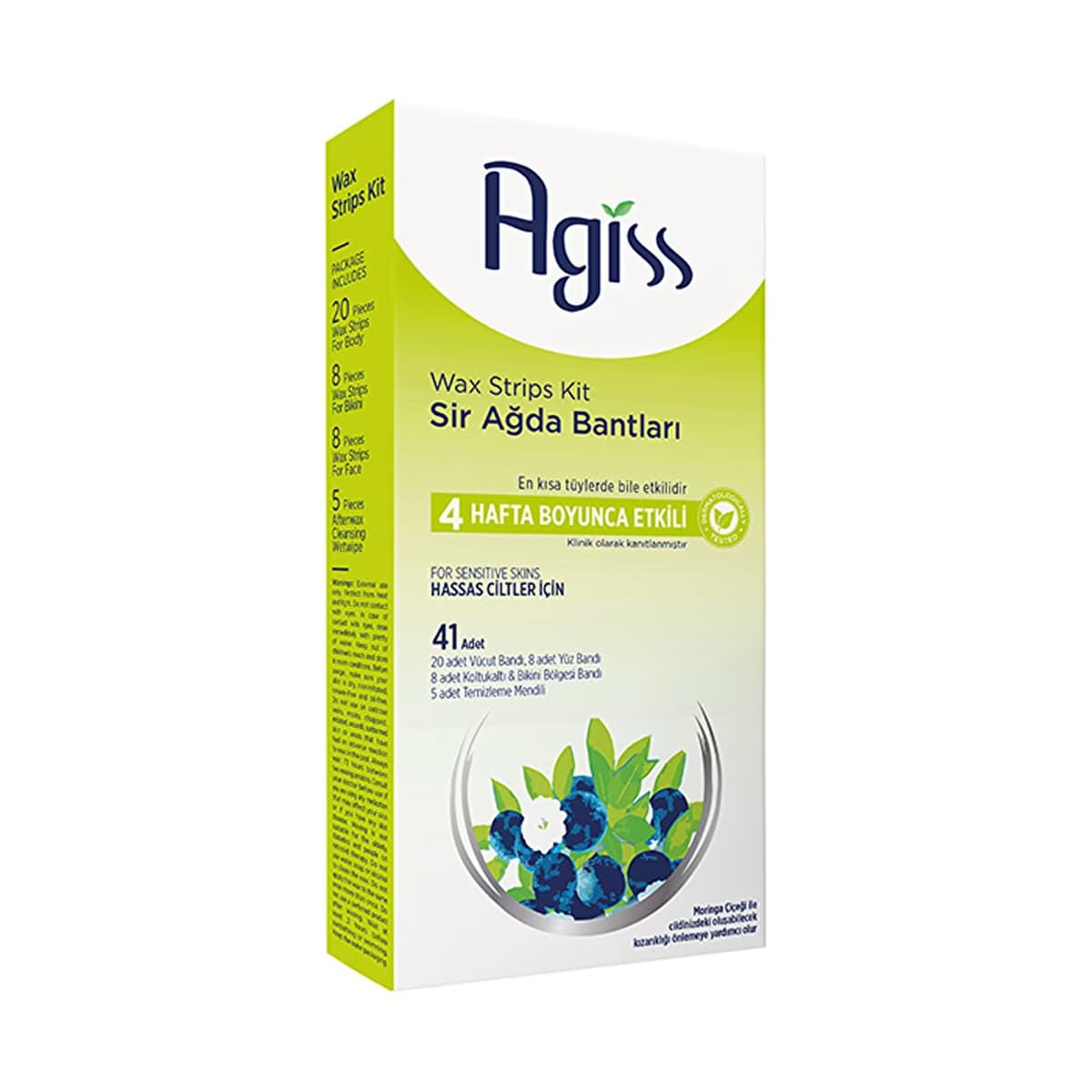Agiss Sir Ağda Bantları Vücut, Koltuk Altı, Bikini ve Yüz Bölgesi 41'li (Hassas Ciltler İçin) - Gratis