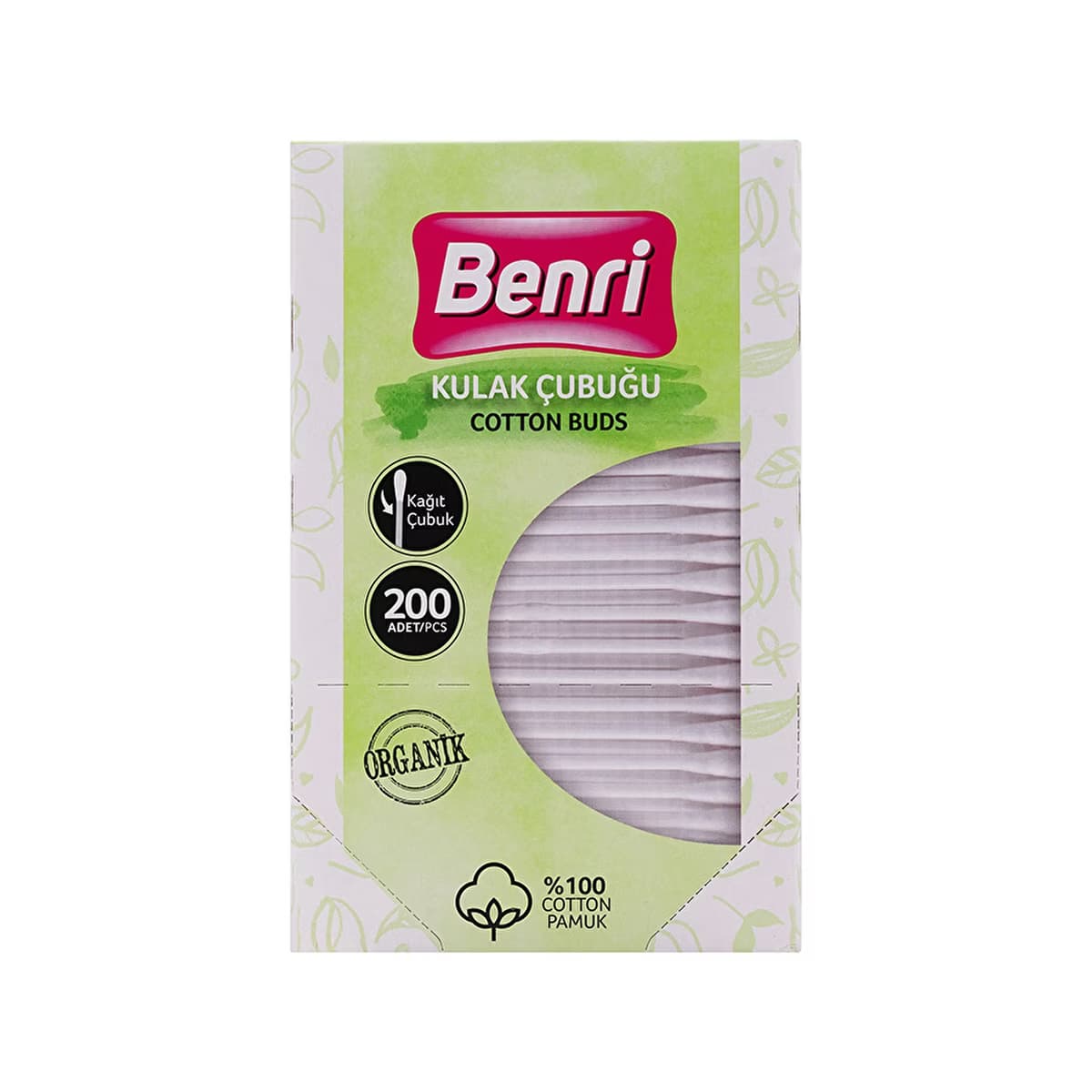 Benri Organik Kulak Temizleme Çubuğu 200 Adet - Gratis