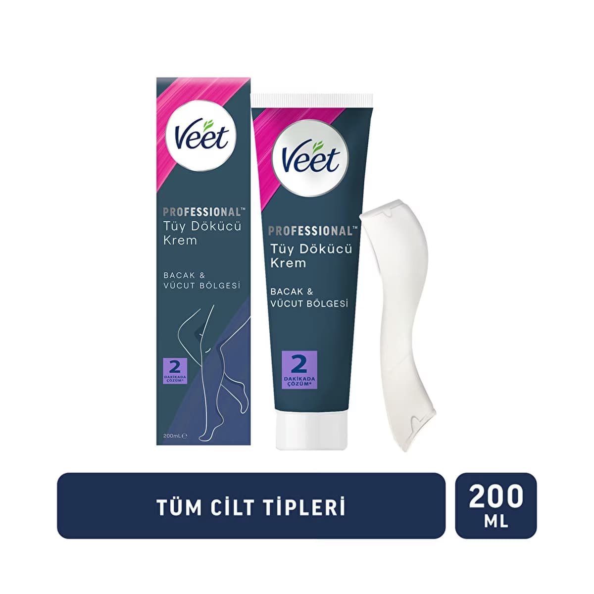 Veet Profesyonel Tüy Dökücü Krem Tüm Ciltler 200 ml - Gratis