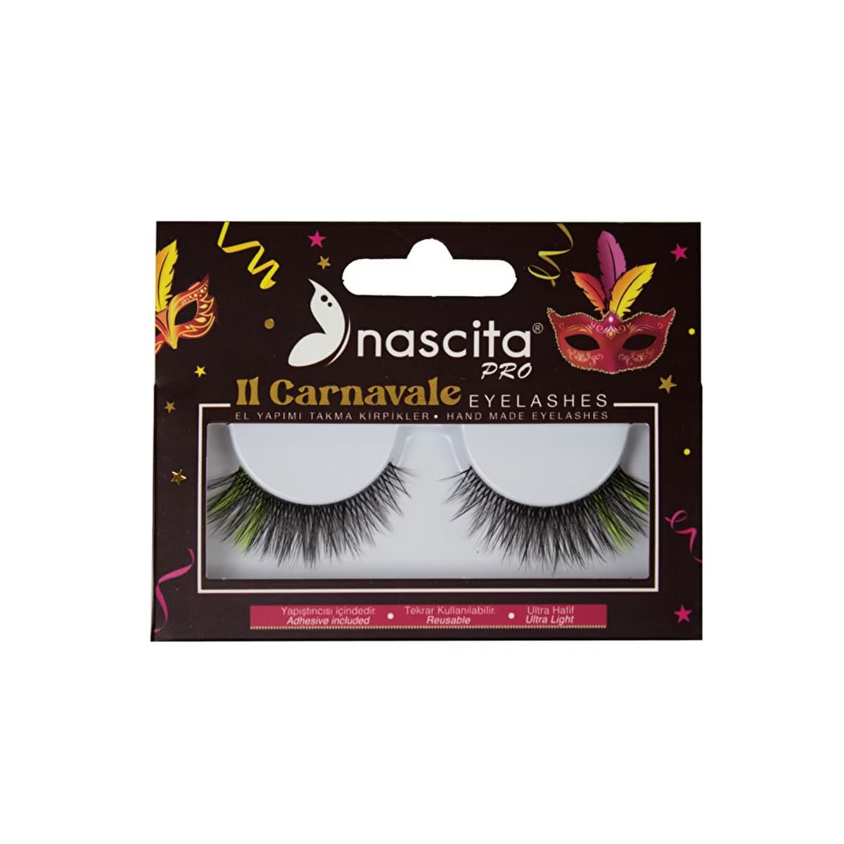 Nascita Carnavale Serisi Takma Kirpik Sarı - Gratis