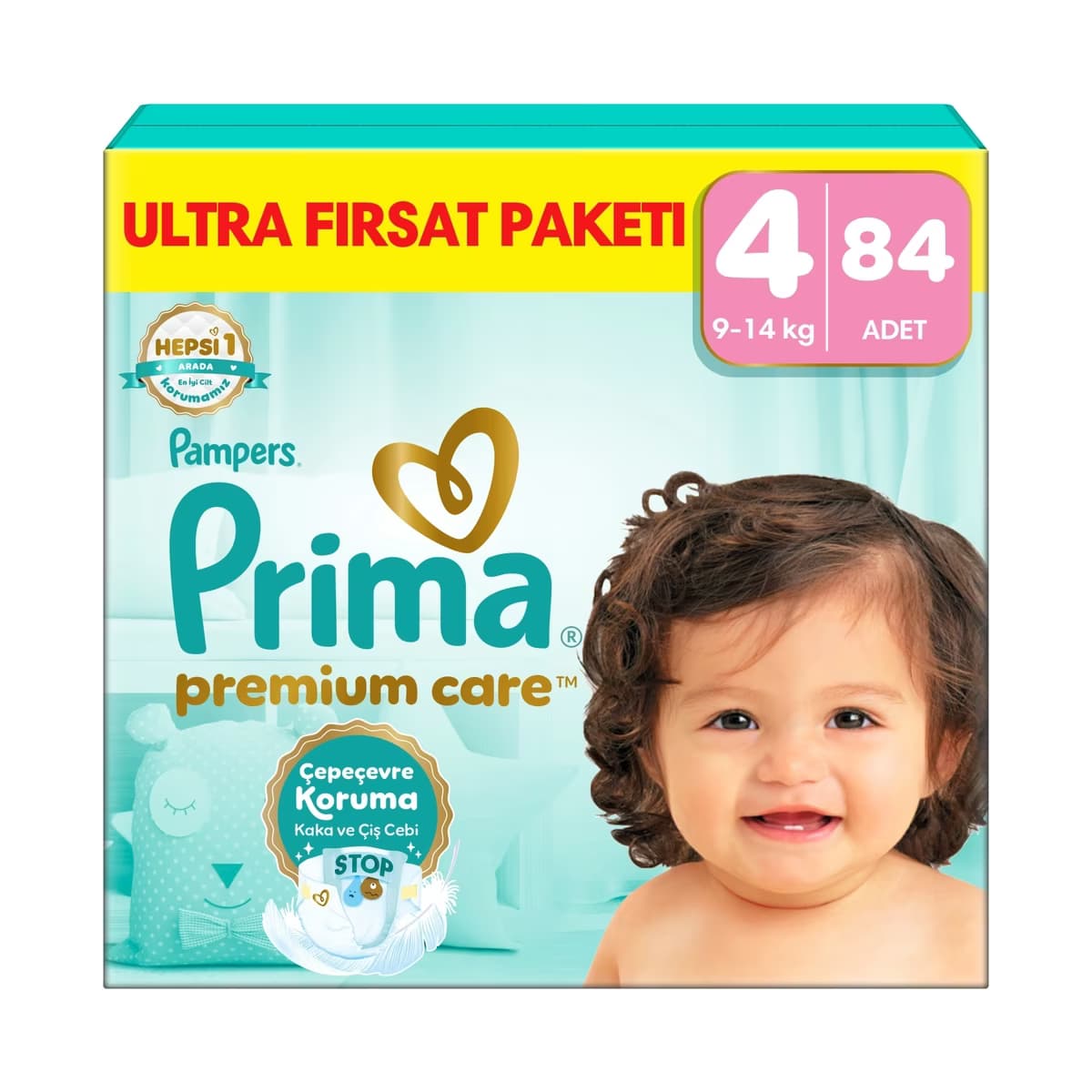 Prima Pampers Bebek Bezi Premium Care 4 Numara 84 Adet Ultra Fırsat Paketi - Gratis