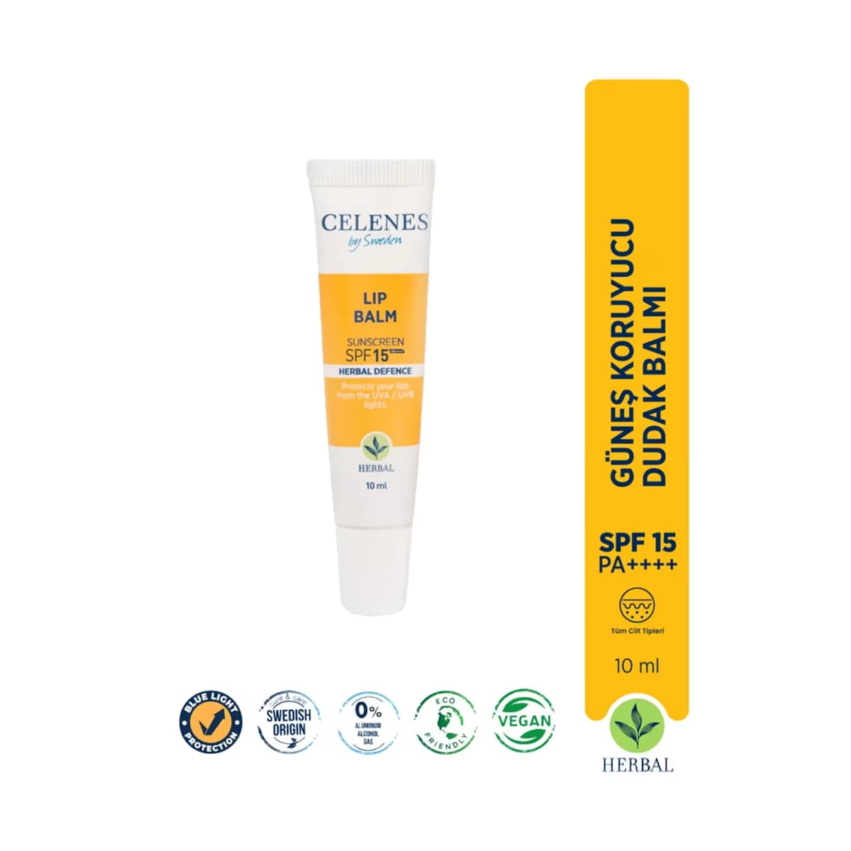Celenes Herbal Defence Güneş Koruyuculu 15SPF Lip Balm 10 ml - Gratis
