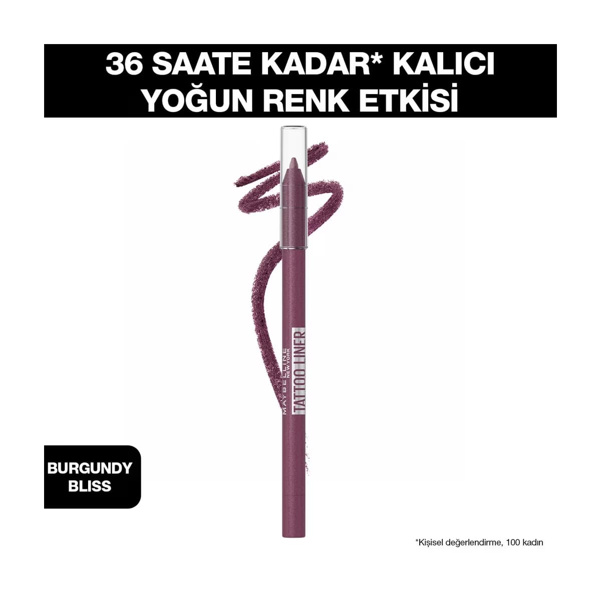 Maybelline New York Tattoo Liner Jel Göz Kalemi Burgundy Bliss - Gratis
