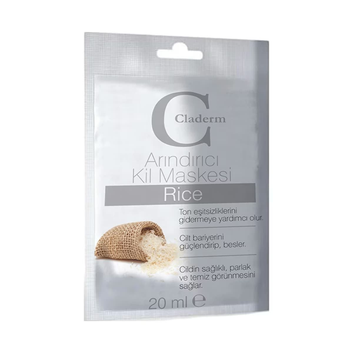 Claderm Rice Arındırıcı Kil Maskesi 20 ml - Gratis
