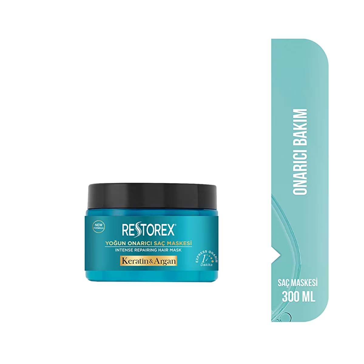 Restorex Keratin & Argan Onarıcı Saç Bakım Maskesi 300 ml - Gratis
