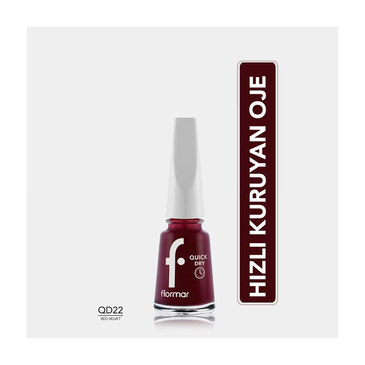 Flormar Quick Dry Hızlı Kuruyan Yoğun Pigmentli Oje 022 Velvet - Gratis