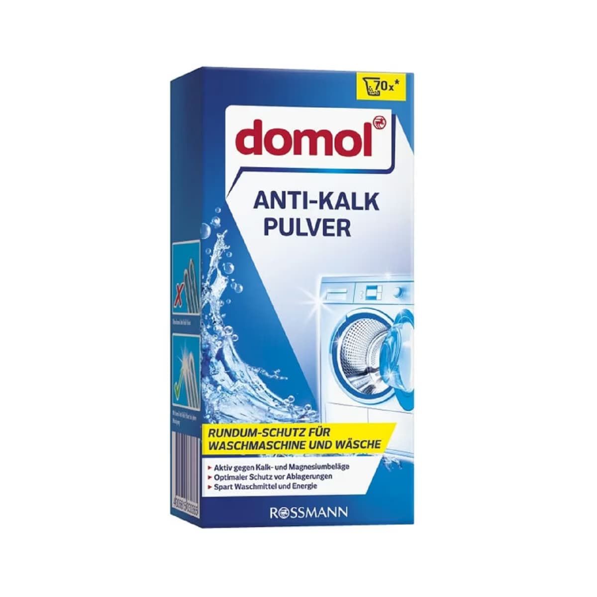 Domol Kireç Önleyici Toz Çamaşırlar ve Çamaşır Makinelerine Özel, Renk Korumalı 900 gr