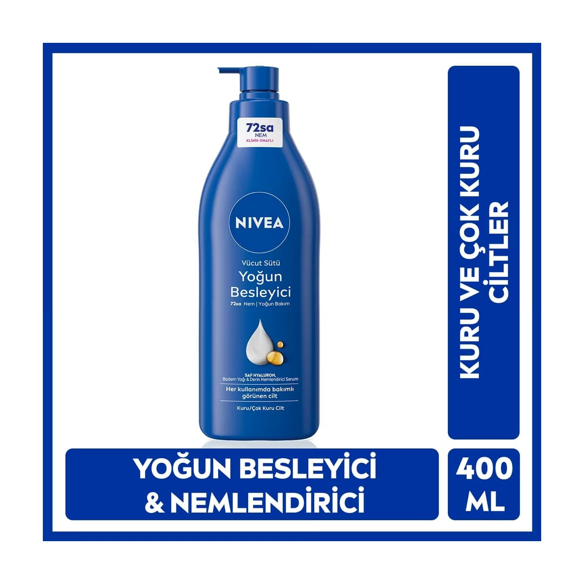 Nivea Yoğun Besleyici ve Nemlendirici Vücut Sütü 400 ml - Gratis