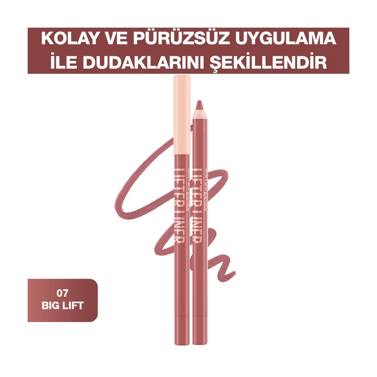 Maybelline New York Lifter Liner Dudak Kalemi 07 Big Lift - Gratis