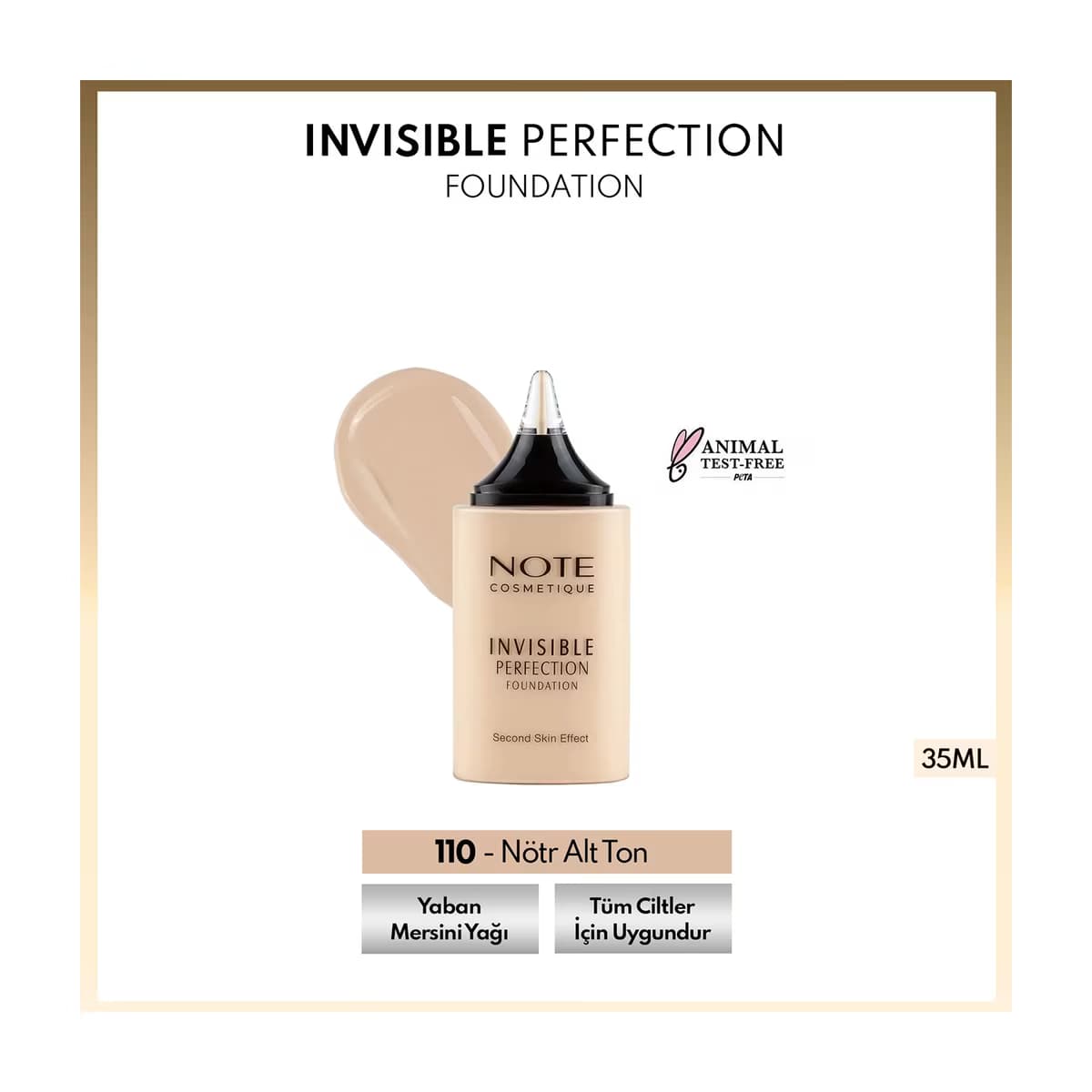 Note Invisible Perfection Fondöten 110 Nötr Alt Ton - Gratis