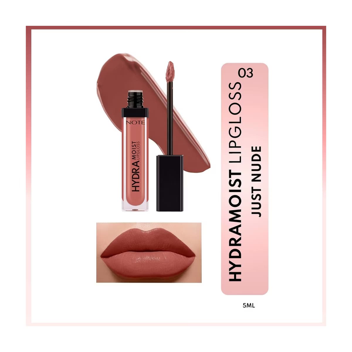 Note Hydramoist Lipgloss 03 Just Nude - Gratis
