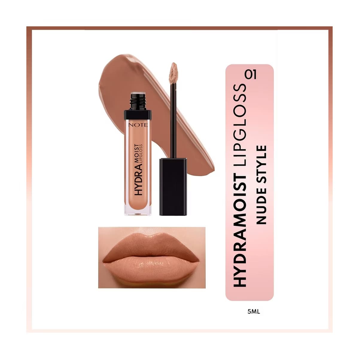 Note Hydramoist Lipgloss 01 Nude Style - Gratis