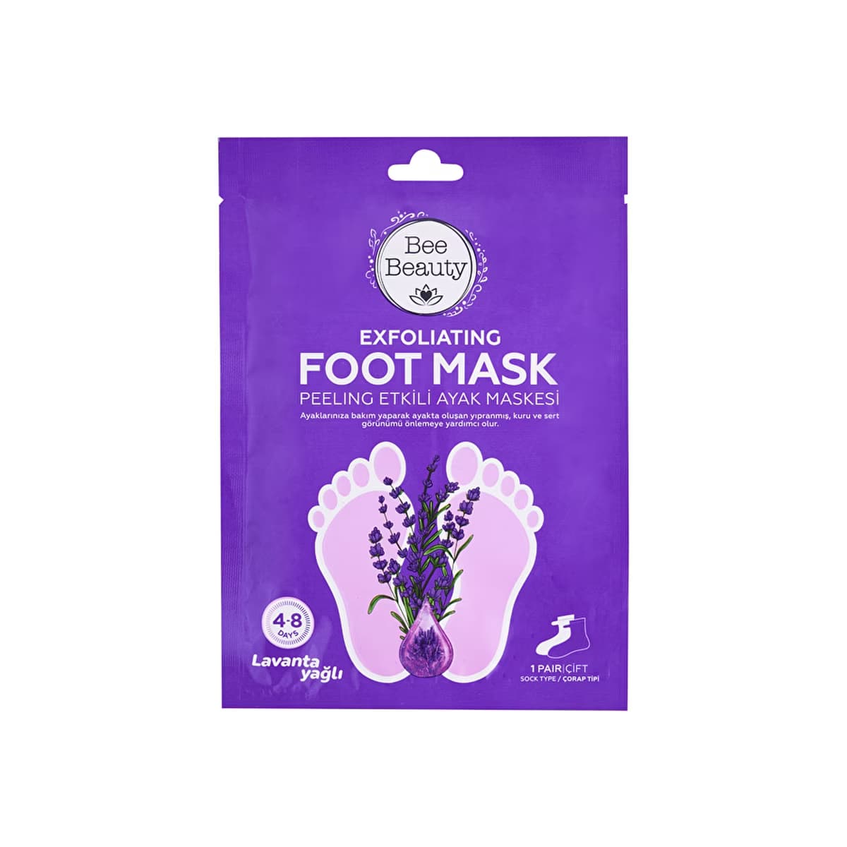 Bee Beauty Exfoliating Lavanta Yağlı Ayak Maskesi - Gratis