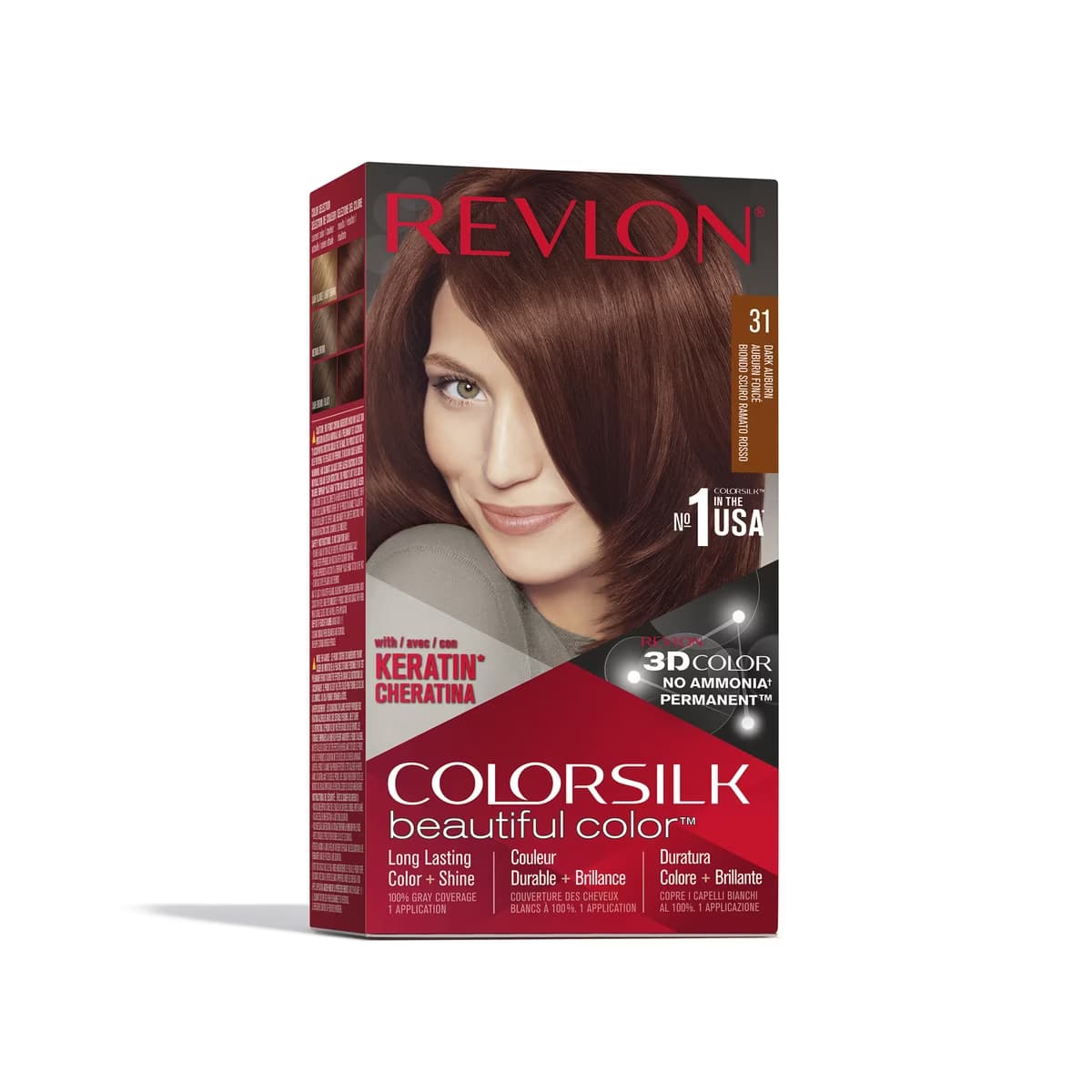 Revlon ColorSilk Beautiful Color Saç Boyası 31 Koyu Kızıl Kahve - Gratis