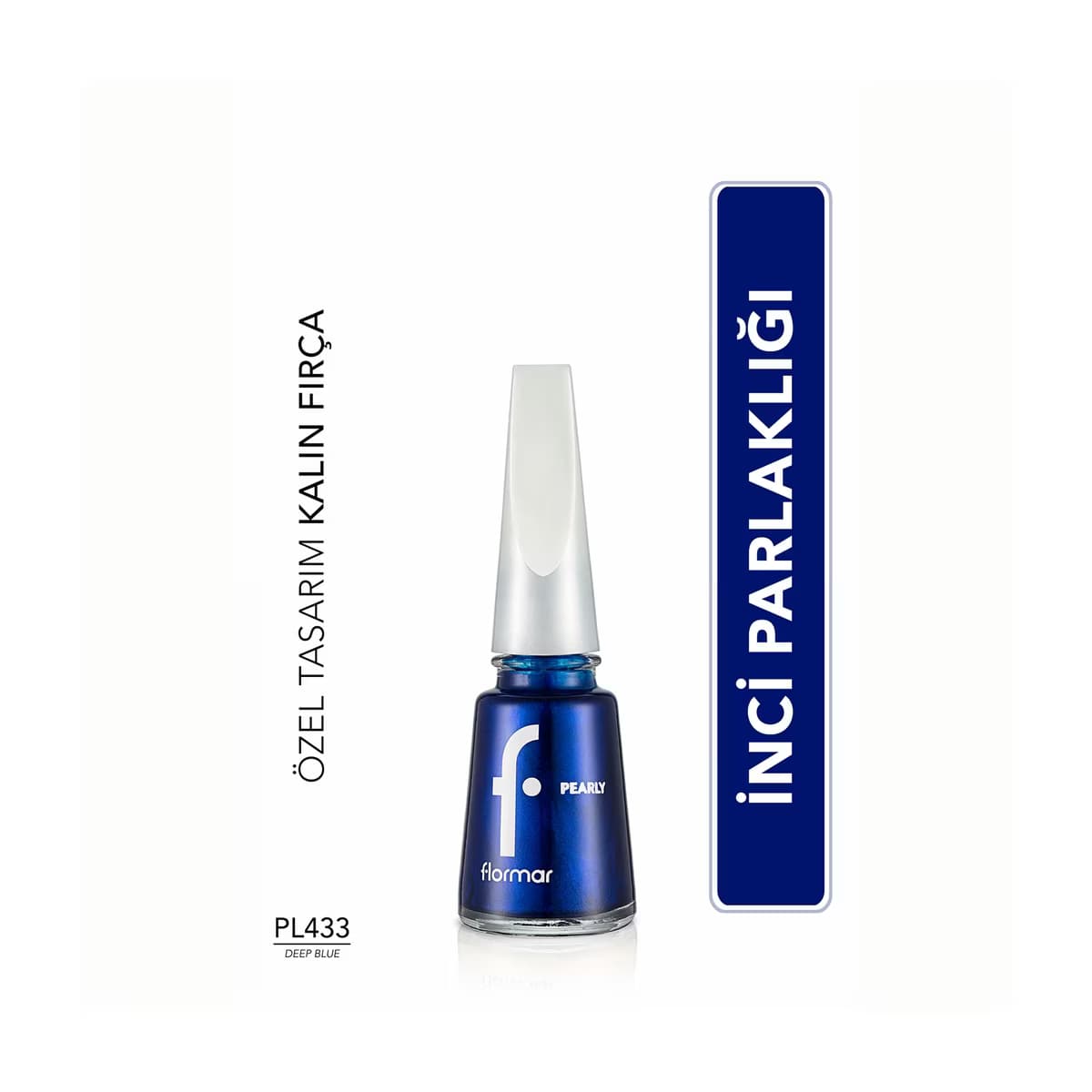 Flormar Pearly Yoğun Pigmentli ve Sedef Yansımalı Oje 433 Deep Blue - Gratis