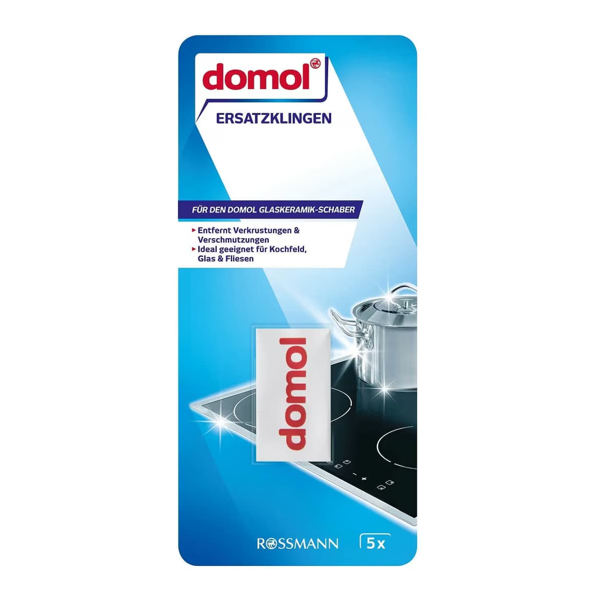 Domol Cam, Seramik ve Fayans Temizleme Malası Bıçağı Yedek Başlık 5 adet