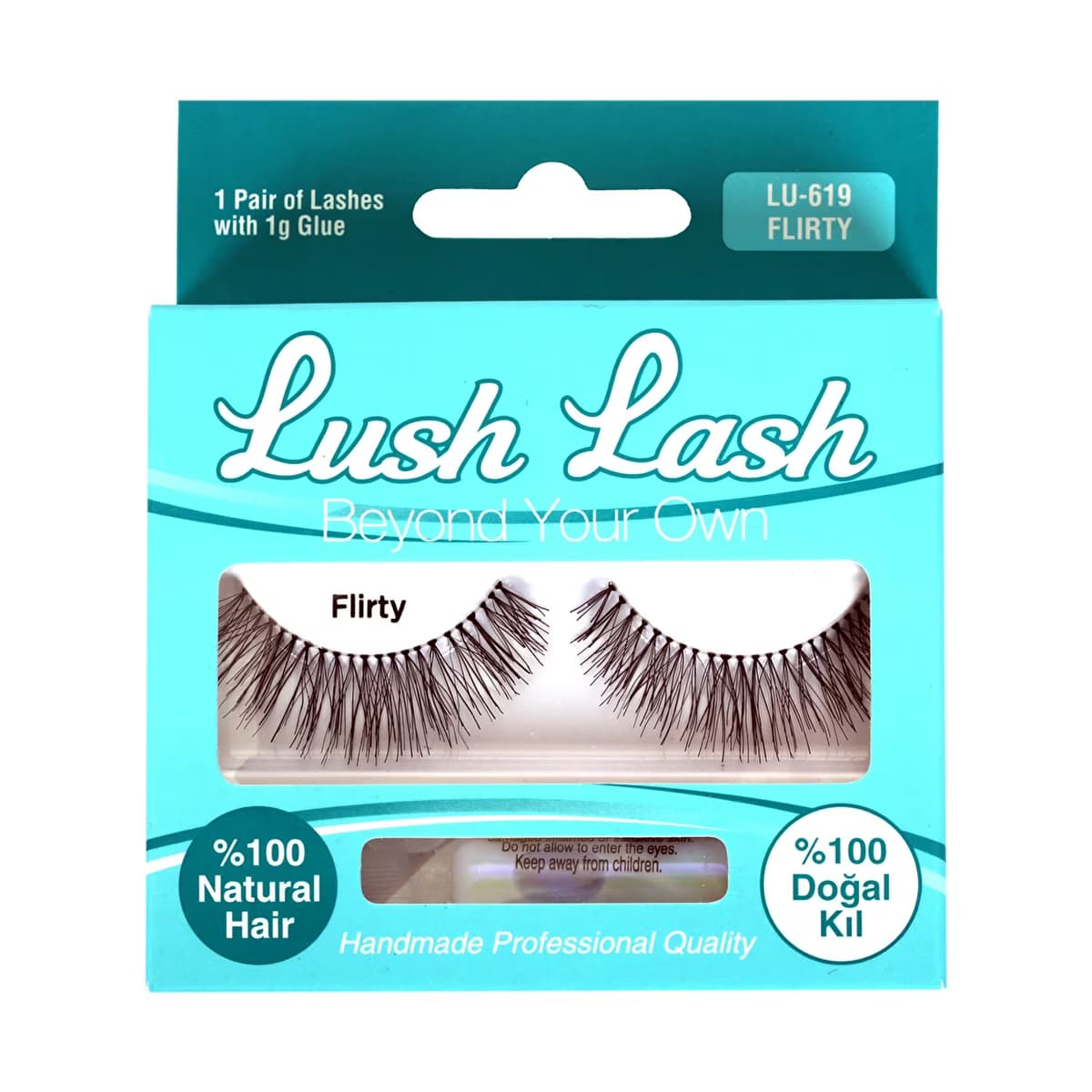 Lush Lash Doğal Kıl Flirty Takma Kirpik LU-619 - Gratis