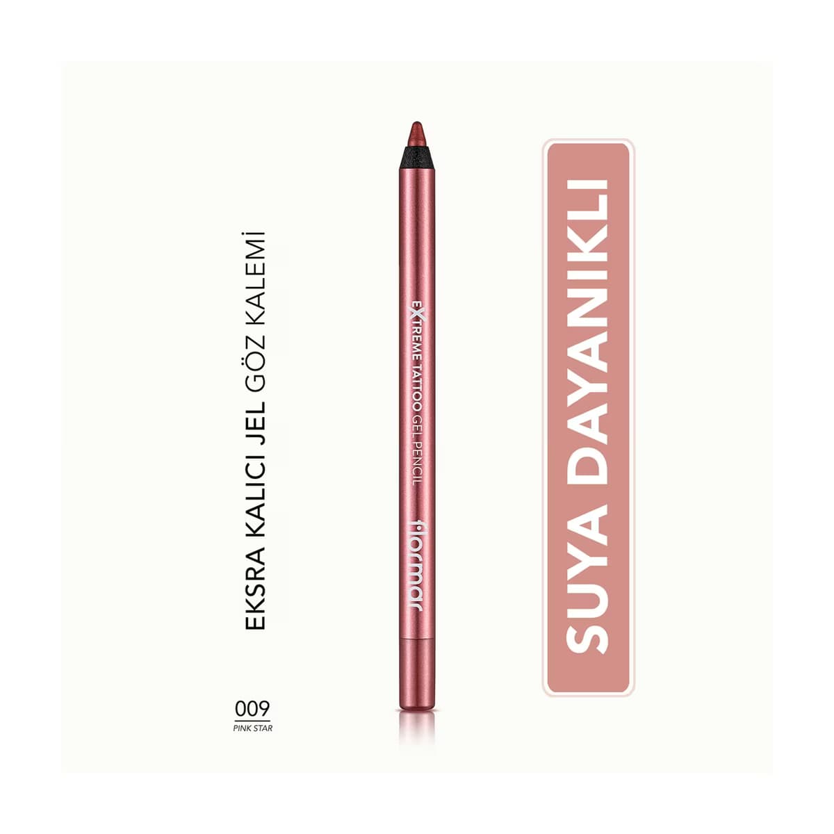 Flormar Extreme Tattoo Ekstra Kalıcı Işıltılı Jel Göz Kalemi 009 Pink Star - Gratis