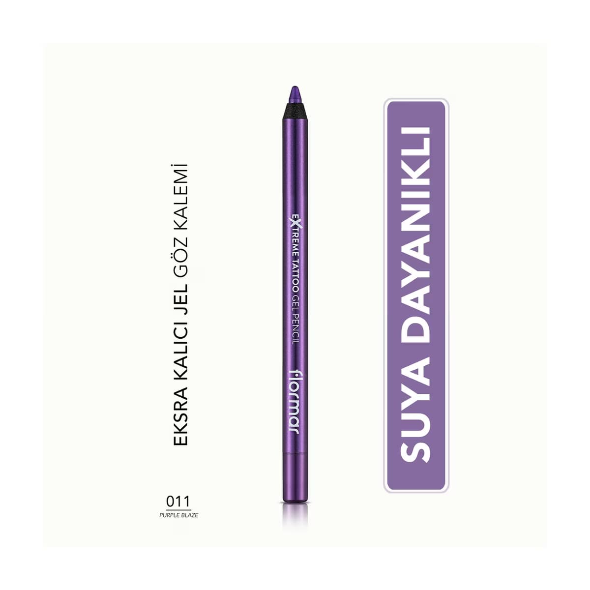 Flormar Extreme Tattoo Ekstra Kalıcı Işıltılı Jel Göz Kalemi 011 Purple Blaze - Gratis