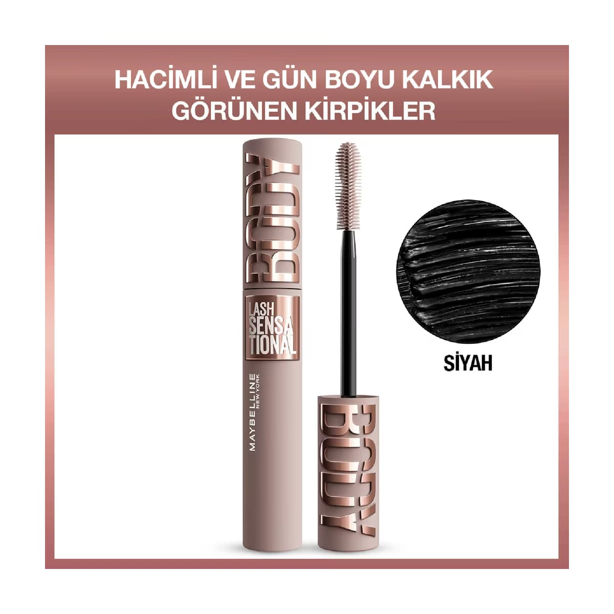 Maybelline New York Lash Sensational Body Siyah Maskara - Gratis
