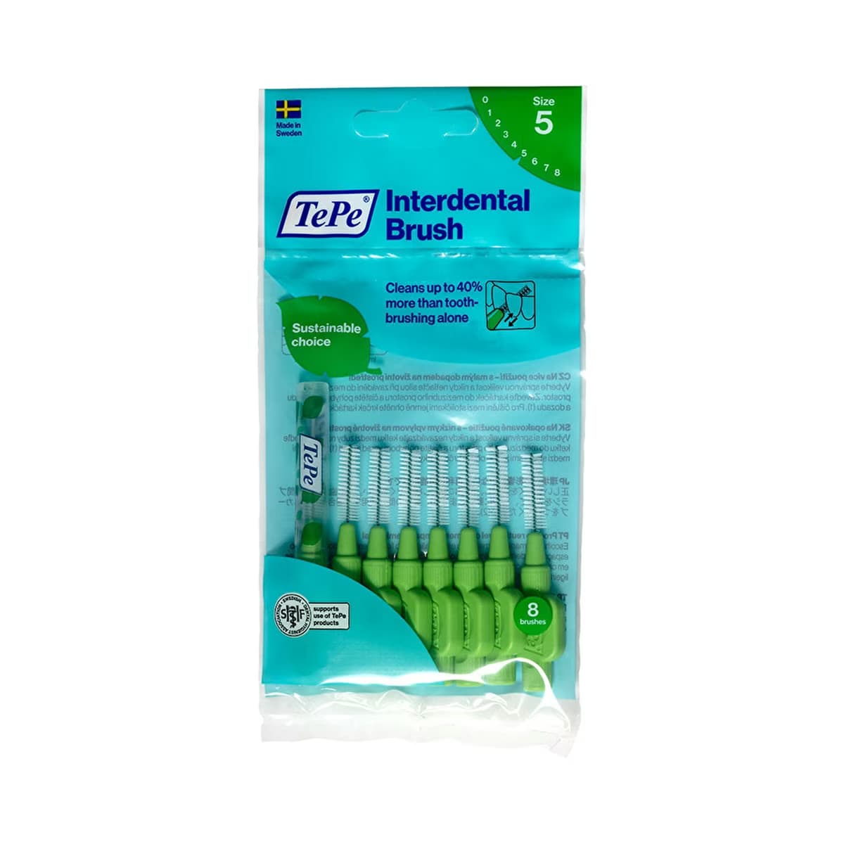 Tepe Arayüz Fırçası 0.8 mm Yeşil 8'li Paket - Gratis