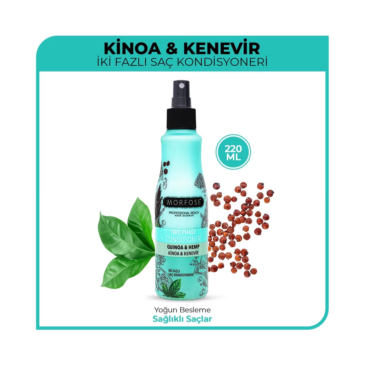 Morfose Kinoa Kenevir Çift Fazlı Fön Suyu 220 ml - Gratis