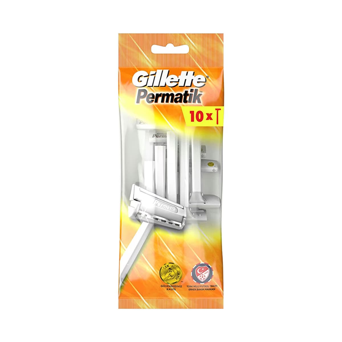 Gillette Permatik 1 Kullan-At Tıraş Bıçağı 10'lu Paket - Gratis