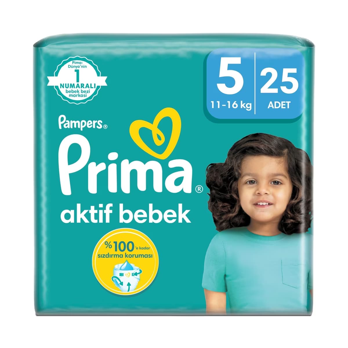 Prima Aktif Bebek Bezi 5 Beden 25'li - Gratis
