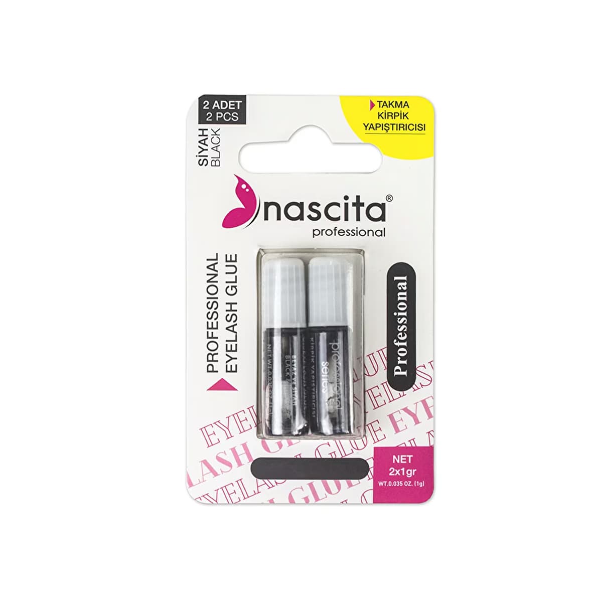 Nascita Profesyonel Takma Kirpik Yapıştırıcısı Siyah 2 x 1 gr - Gratis